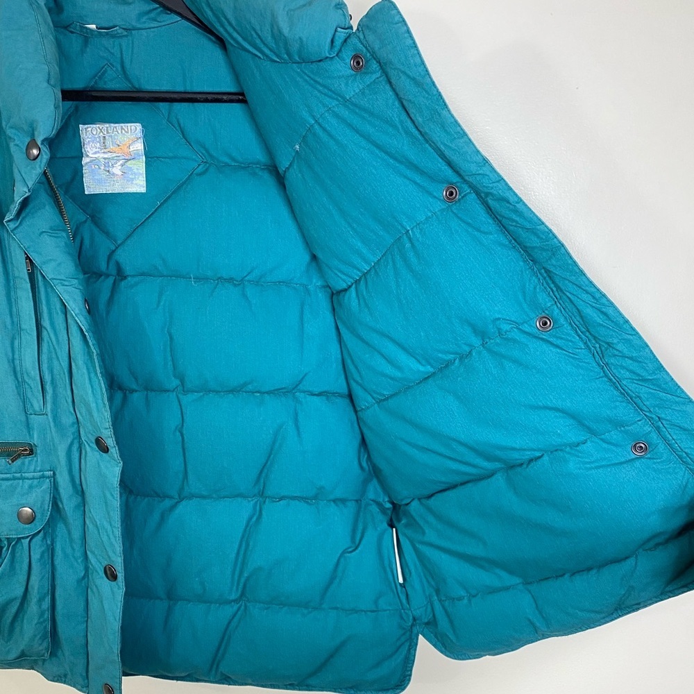VINTAGE FOXLAND 🦊 MENS DOWN FILLED PUFFER VEST WITH MULTIPLE POCKETS MEDIUM - Picture 11 of 14
